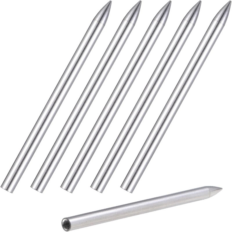 Skrfren 5PCS 550 Paracord Fids Lacing Stitching Weaving Needles, Silver Stainless Steel Fids Leathercraft Paracord Tools, Glove Leather Lacing Needle for Leather Lacing Weaving Stiching Outdoor Smoothing Tool - Image 1